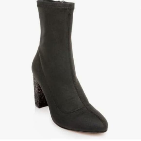 Jewel Badgley Mischka Jovanna Glitter Block Heel Bootie - Picture 6 of 6